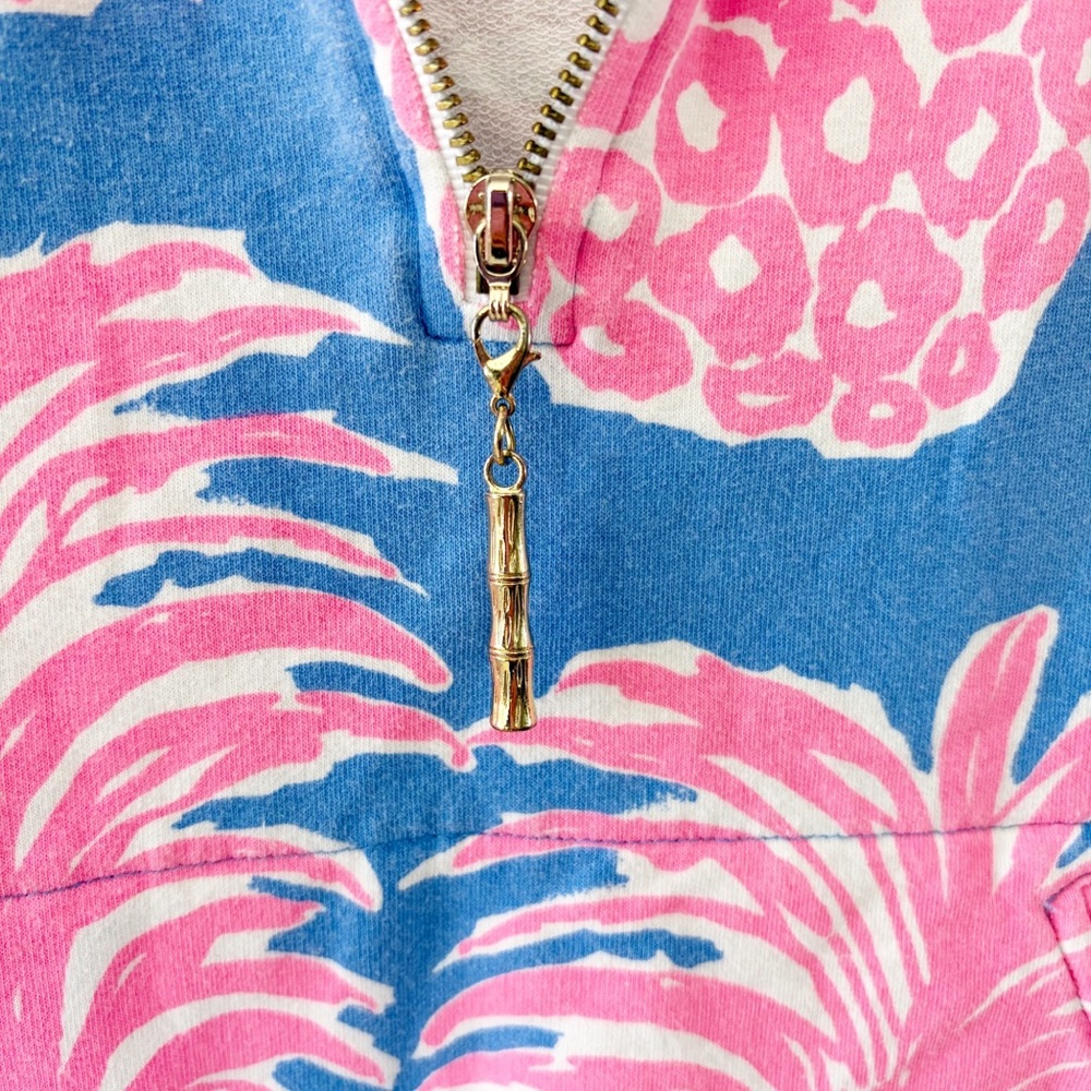 Lilly Pulitzer Skipper Popover Quarter Zip Pullover Treasure Trove UPF 50+ XXS - Picture 5 of 10